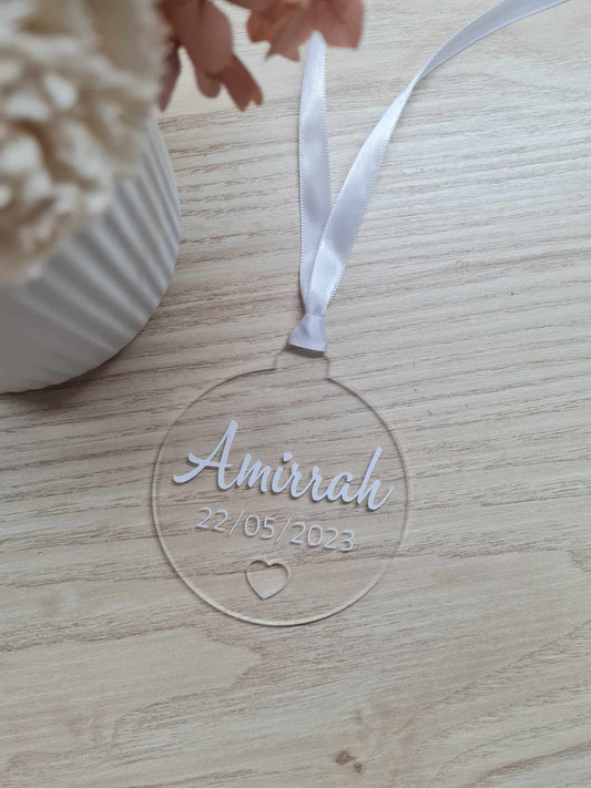 Christmas Bauble - Name + Date Design
