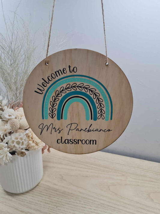 Teacher Classroom Door Sign 20cm Ply