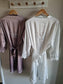 Satin Lace Robes - Taupe