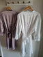 Satin Lace Robes - White