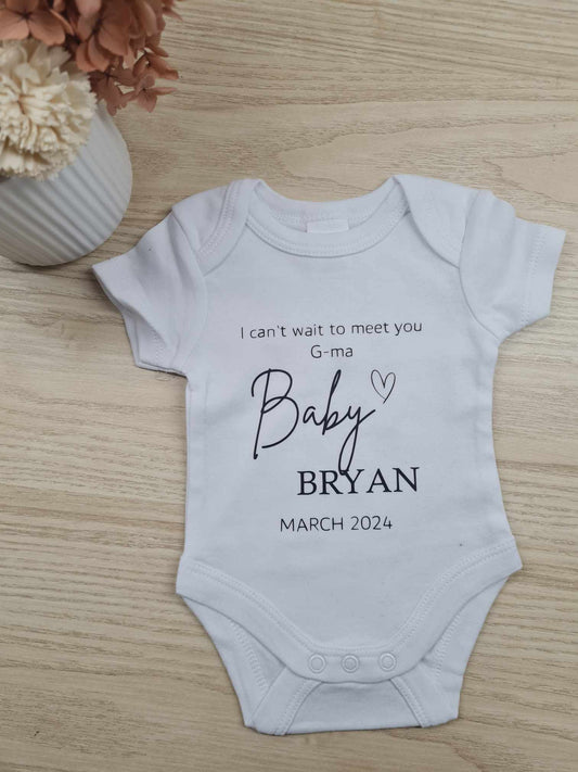 Baby "Name" Meet You Onesie