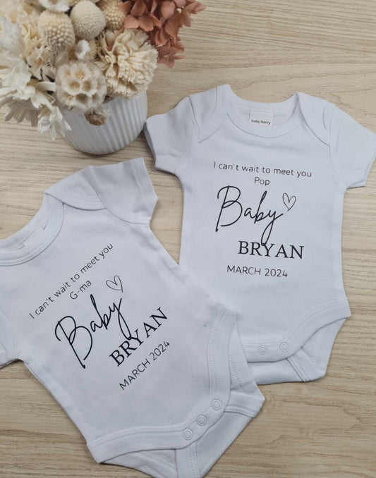 Baby "Name" Meet You Onesie