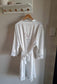 Satin Lace Robes - White