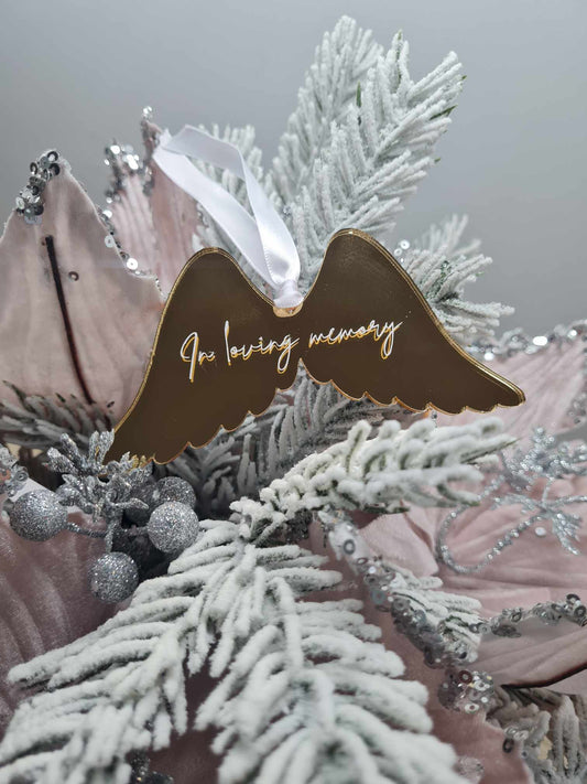 In Loving Memory Wing Bauble