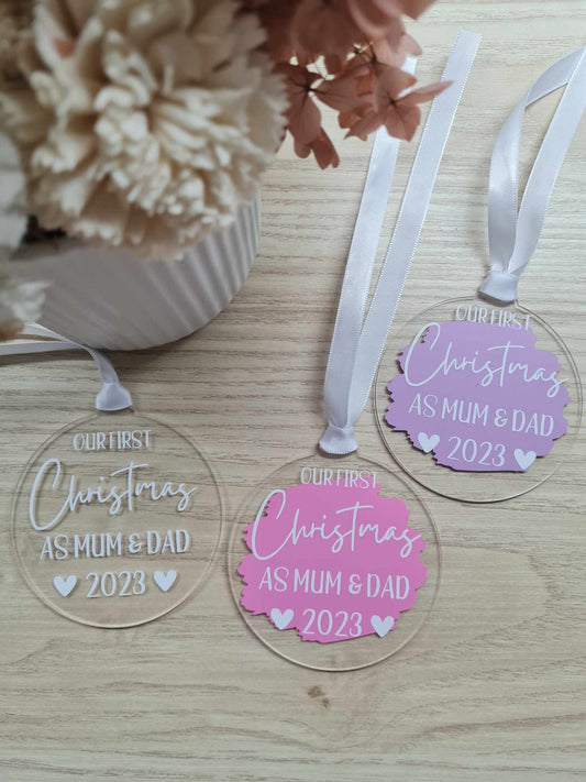 Christmas Bauble - New Mum and Dad Design