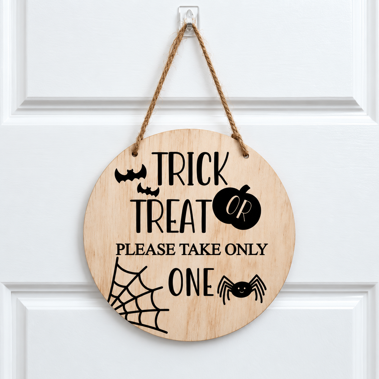 Personalised Halloween Trick or Treat Door Sign