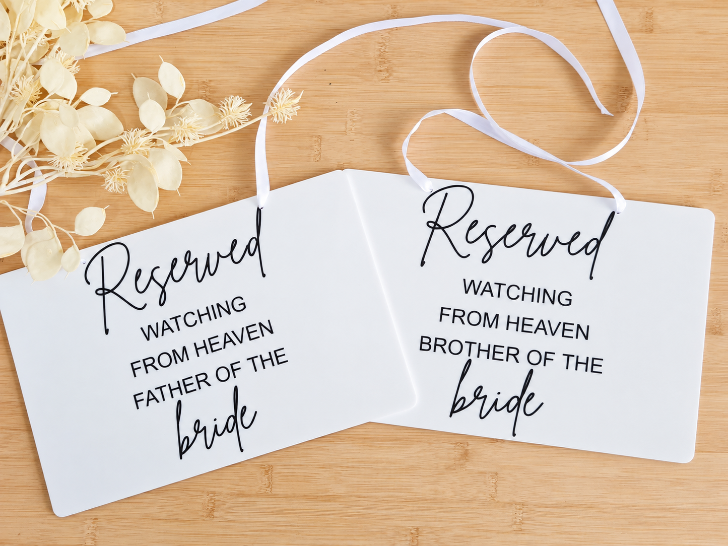Reserved Memorial Sign