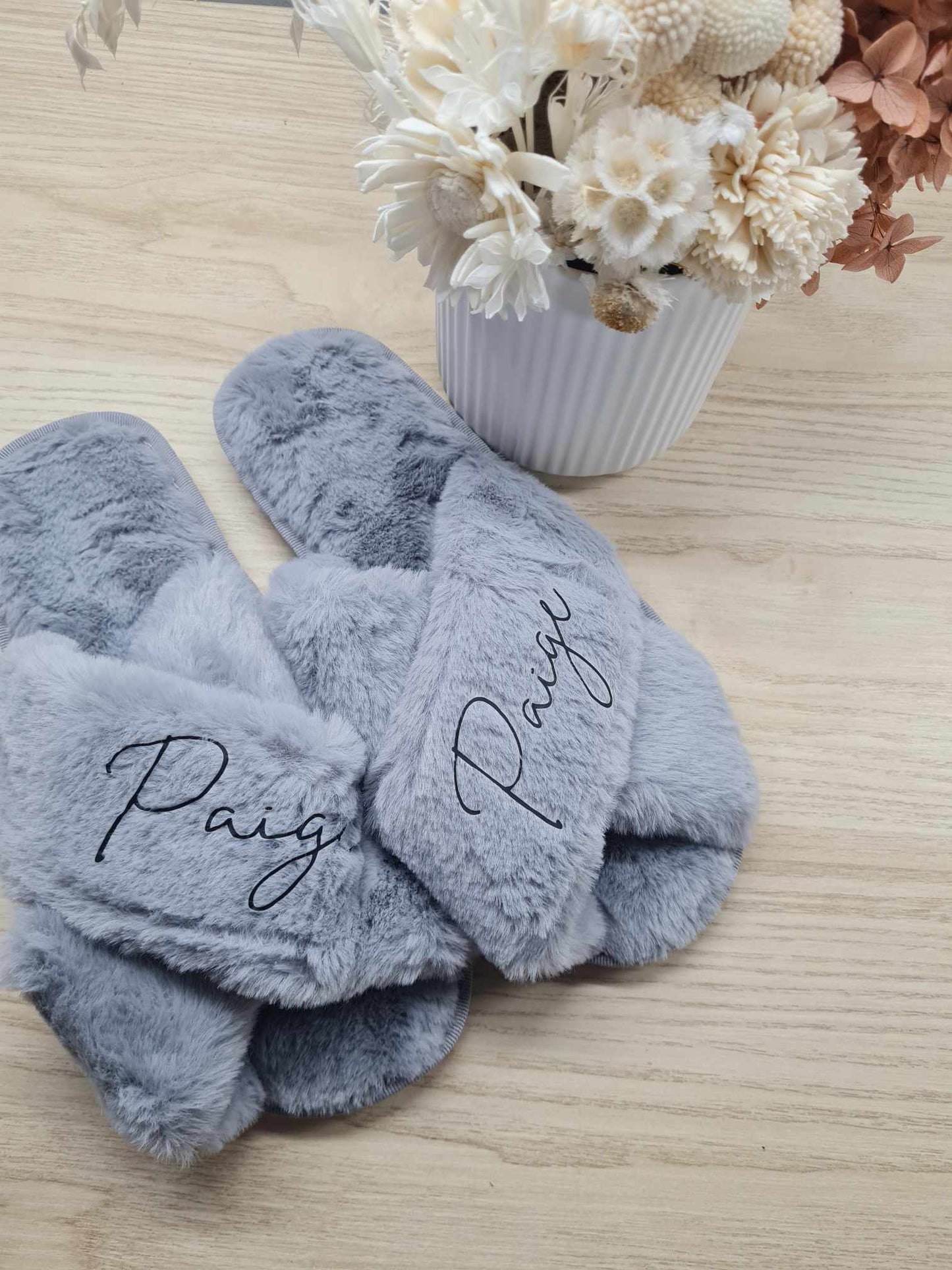 Personalised Fluffy Slippers