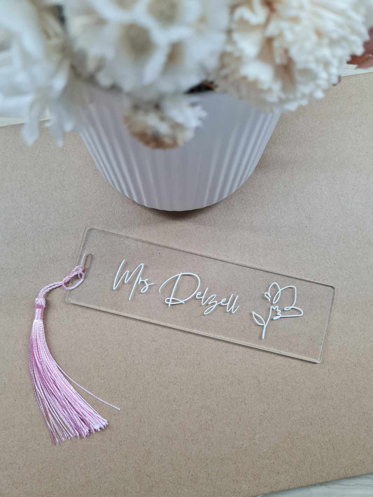 Bookmark - Name and Wildflower