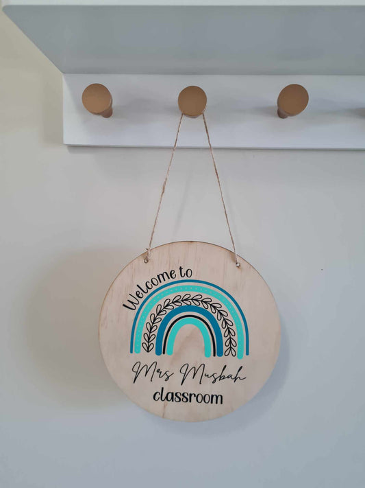 Teacher Classroom Door Sign 20cm Ply