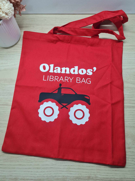 Monster Truck Library Bag