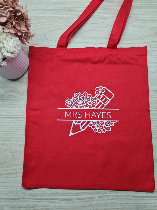 Tote Bag - Floral Pencil