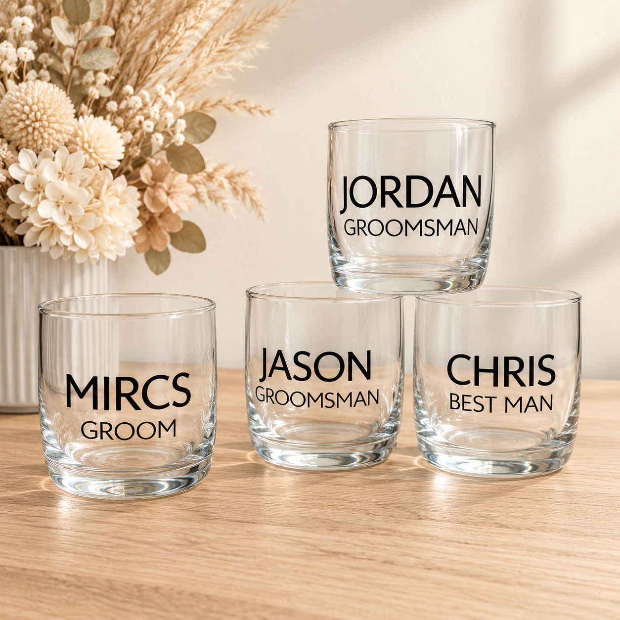 Personalised Bridal Party Bourbon Glass