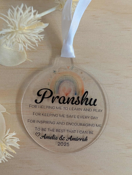 Christmas Bauble - Rainbow Thank You