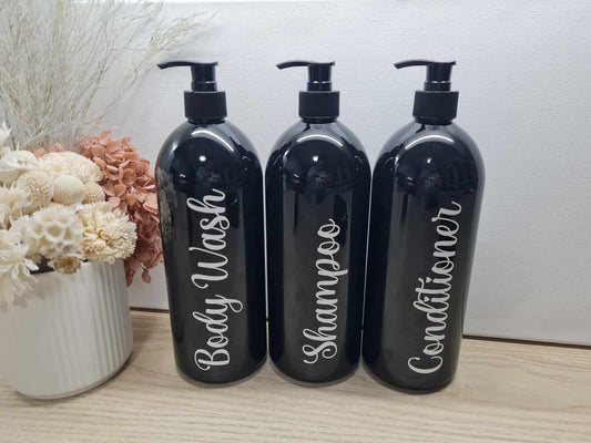 Black Bathroom/Pet Bottles