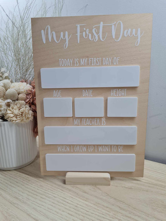 First and Last Day of Board Ply White