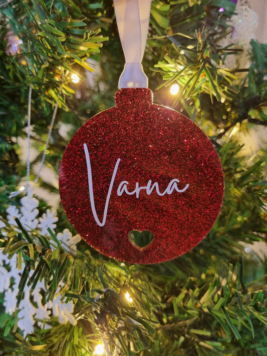 Christmas Baubles Various shapes - Name Design