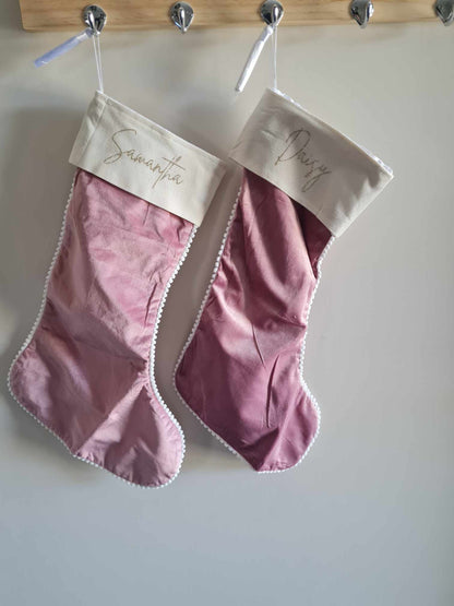 Velvet Santa Stockings