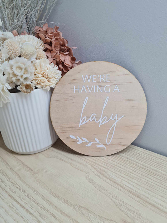 We're Having a Baby Plaque