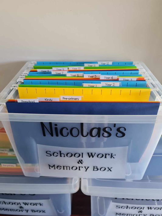 School Work and Memory Box