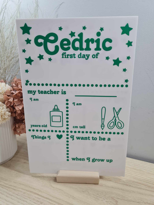 First and Last Day of Board Stars Acrylic