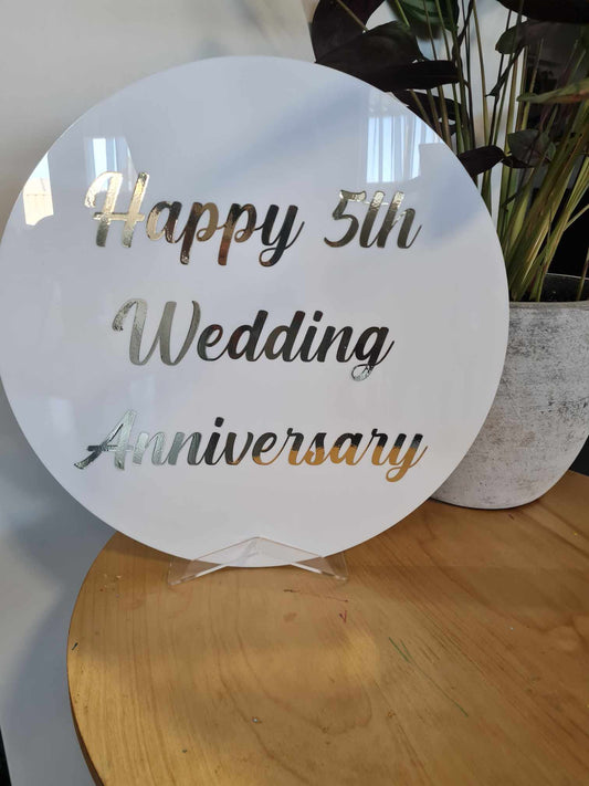 Anniversary Round Sign
