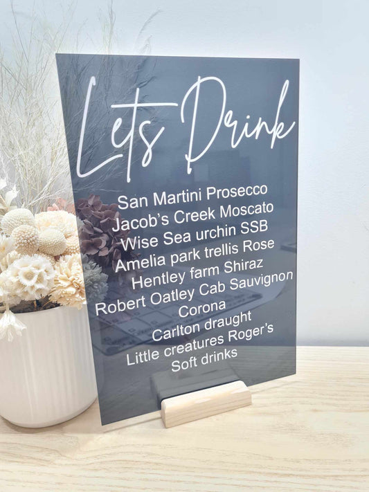 Lets Drink - Drink List