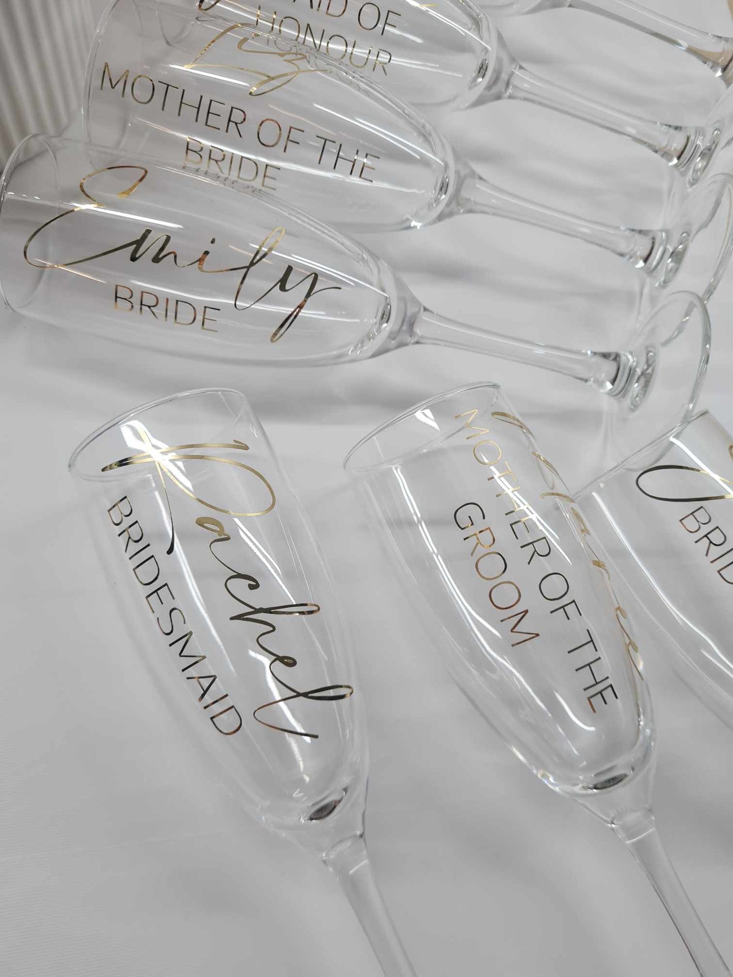 Flute Glass with Title