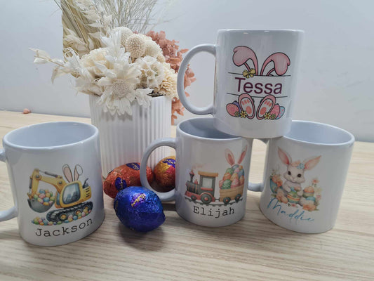 Easter Bunny Floral Mug
