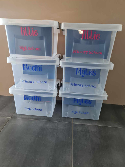 School Work and Memory Box - High School