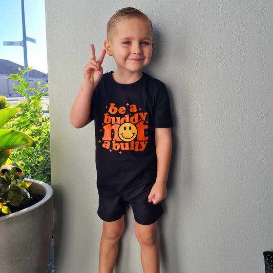 Kids Harmony Day Shirt - Be a Buddy not a Bully