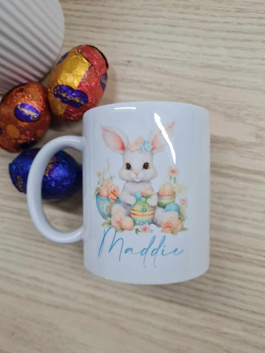 Easter Bunny Floral Mug