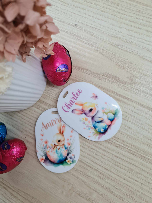 Sitting Bunny Easter Bag Tag