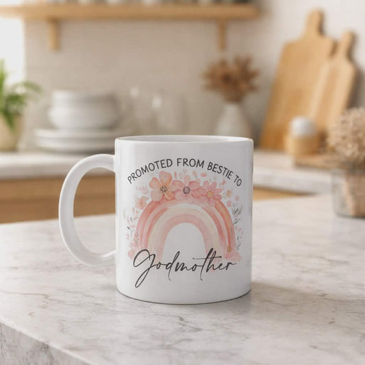 Promoted from Bestie to Godmother Mug