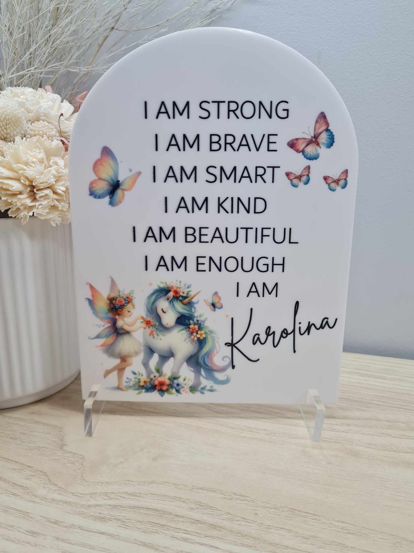 Fairy and Unicorn Affirmation Plaque