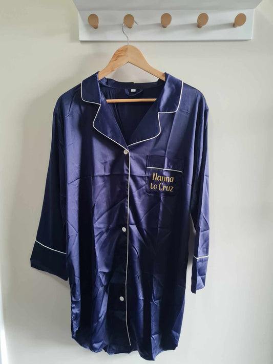 Satin Night Shirt - Long Sleeve