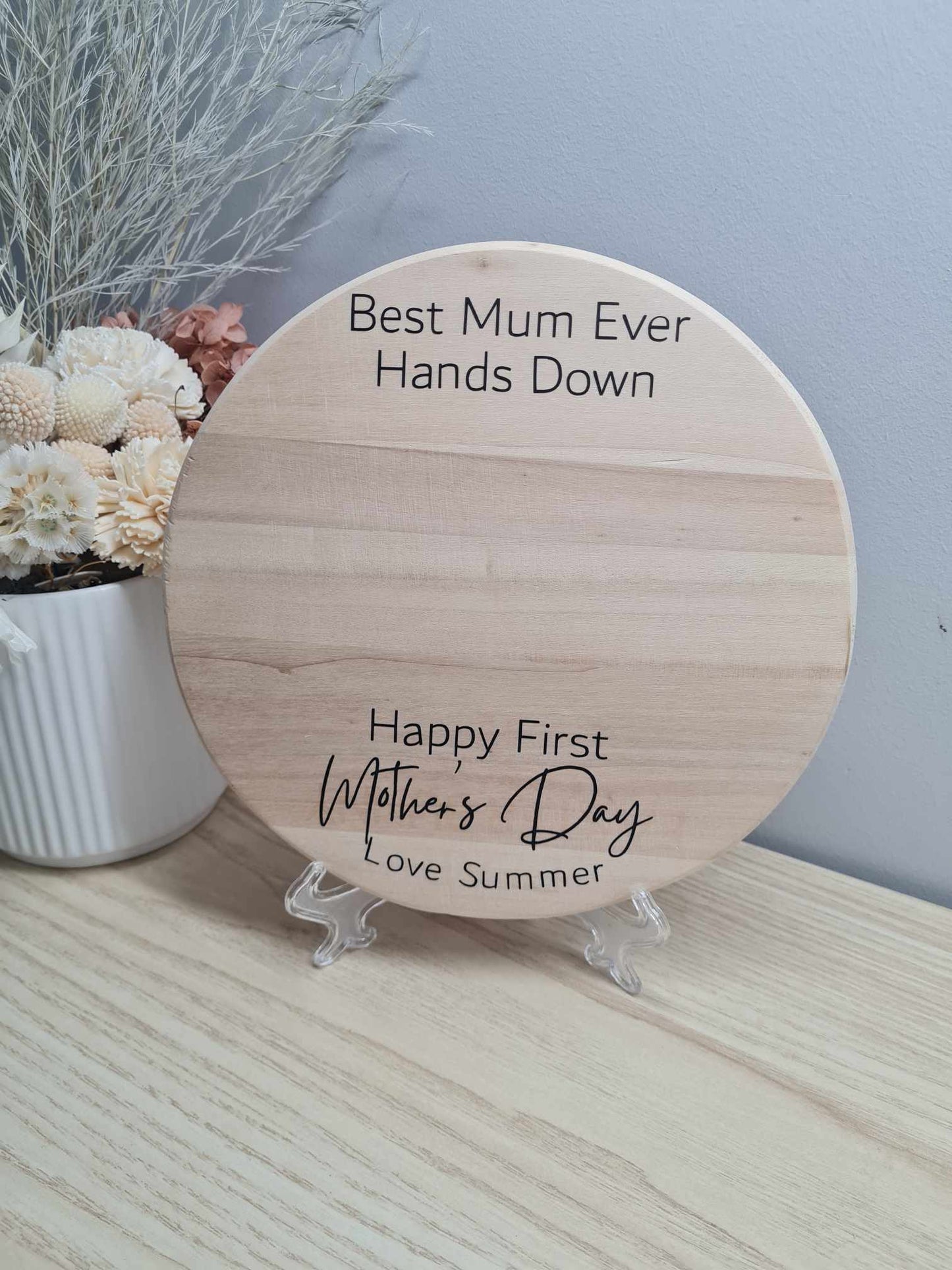 Mother's Day Best Mum/ Nana Ever Hands Down Plaque