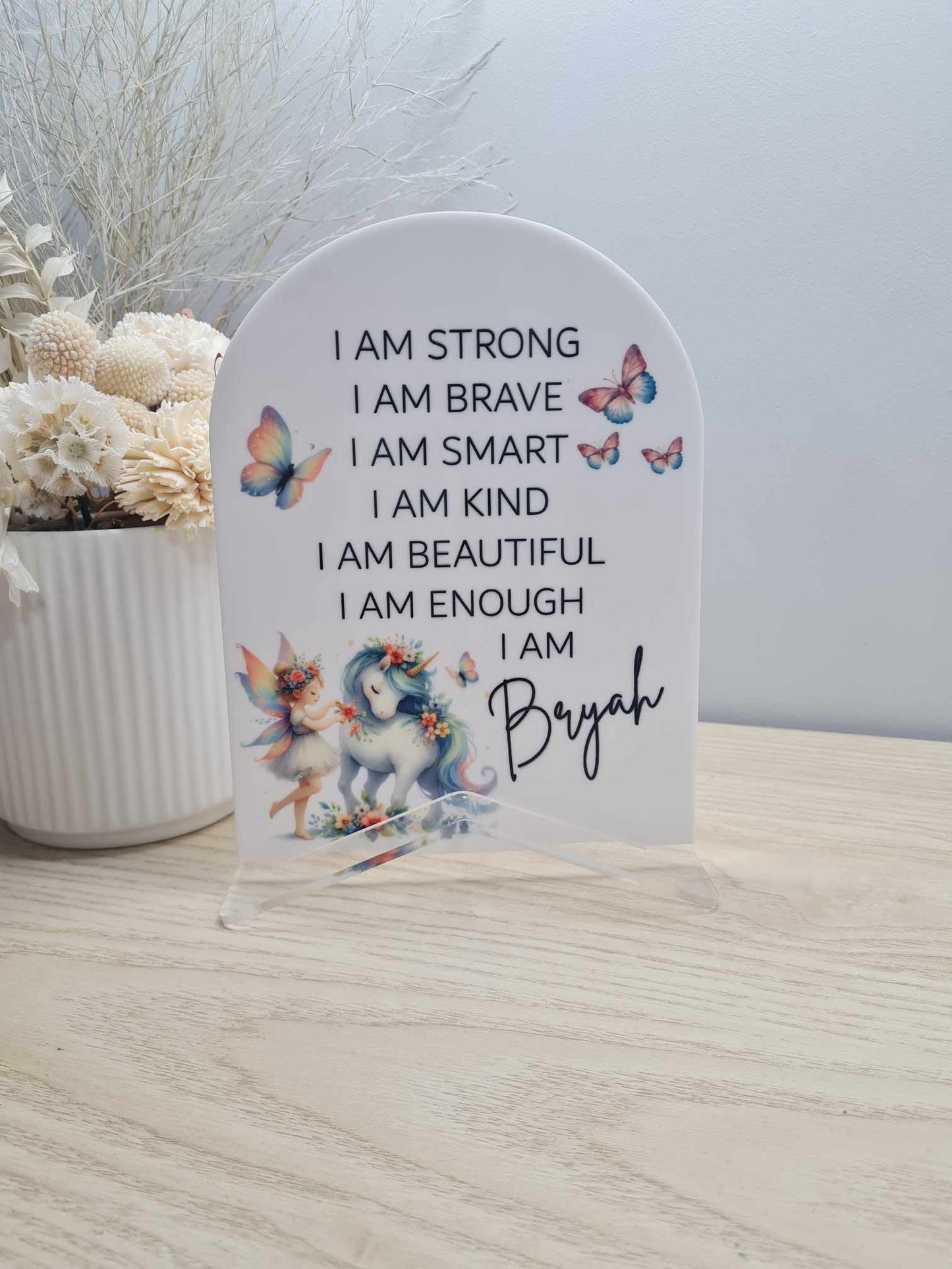 Fairy and Unicorn Affirmation Plaque