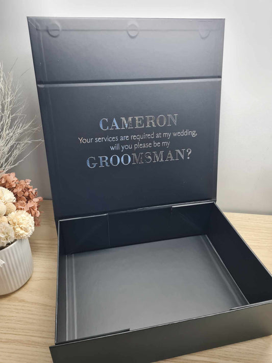 Magnetic gift box - Your Service is Required, Will you be my?