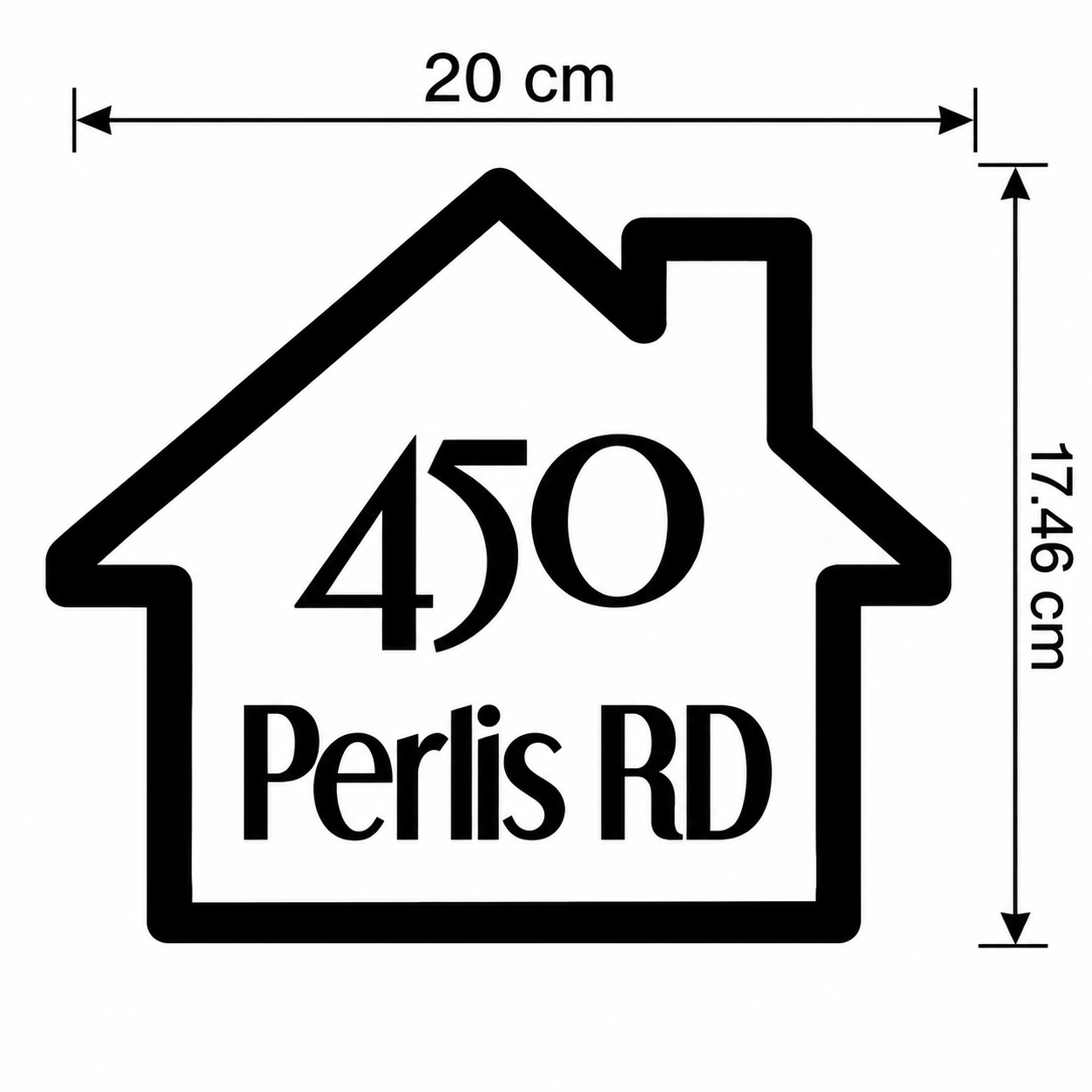 Personalised Wheelie Bin Address Decal – House Design