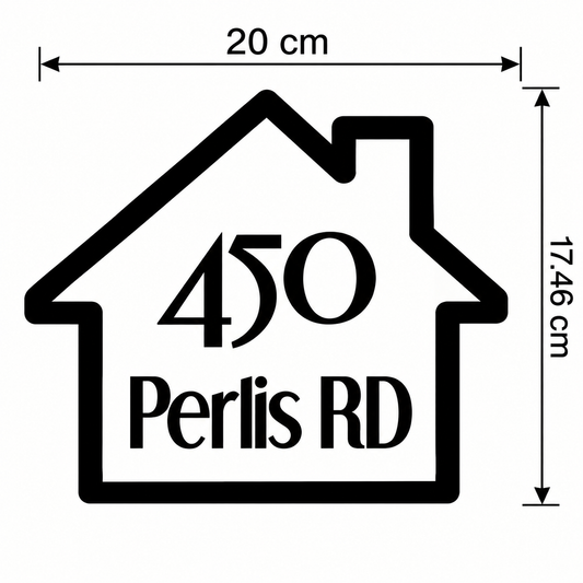 Personalised Wheelie Bin Address Decal – House Design