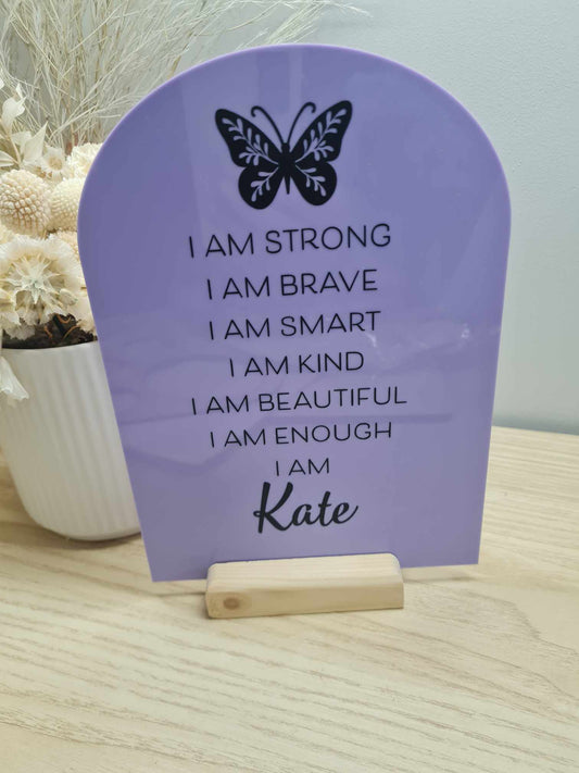 Affirmation Plaque - Butterfly