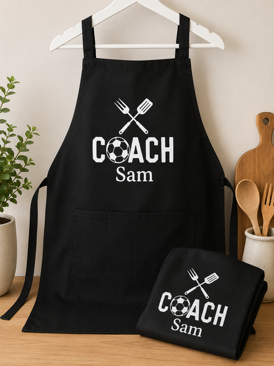 Personalised Soccer Coach Apron
