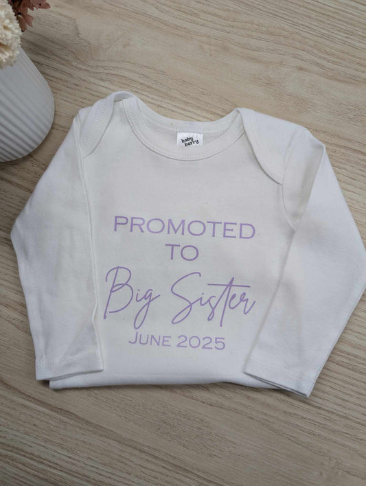 Promoted to Big Brother/ Sister Onesie