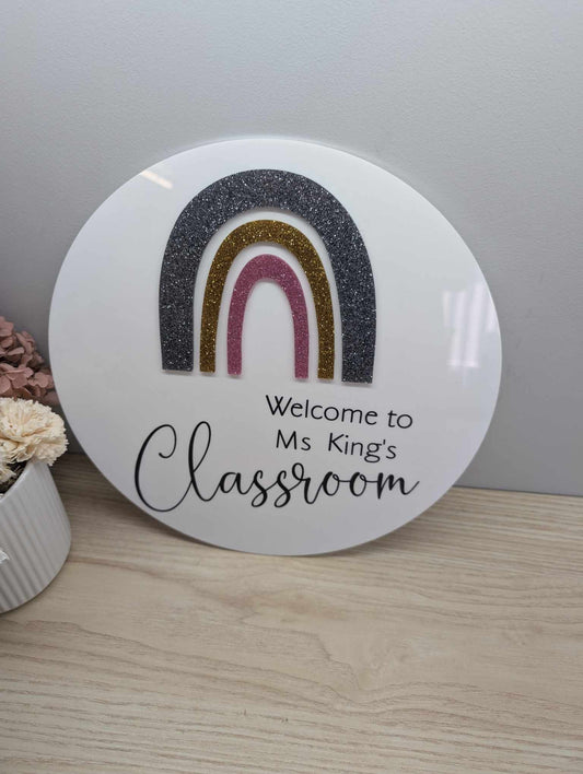 Teacher Classroom Door Sign 30cm Acrylic