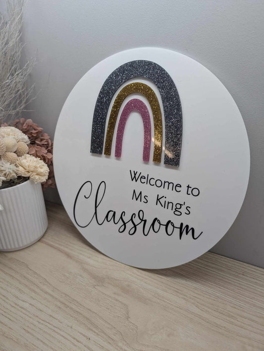 Teacher Classroom Door Sign 30cm Acrylic