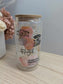 Self Love (She Is) Glass Can with Lid and Straw