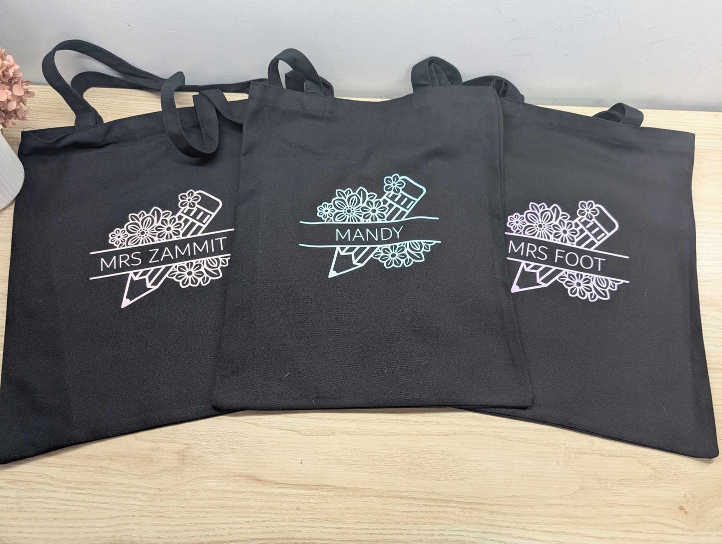 Tote Bag - Floral Pencil