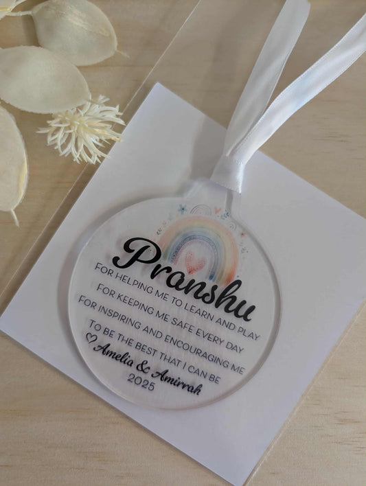 Christmas Bauble - Rainbow Thank You