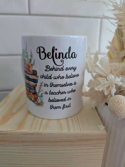 Teacher Believed Book Design Mug